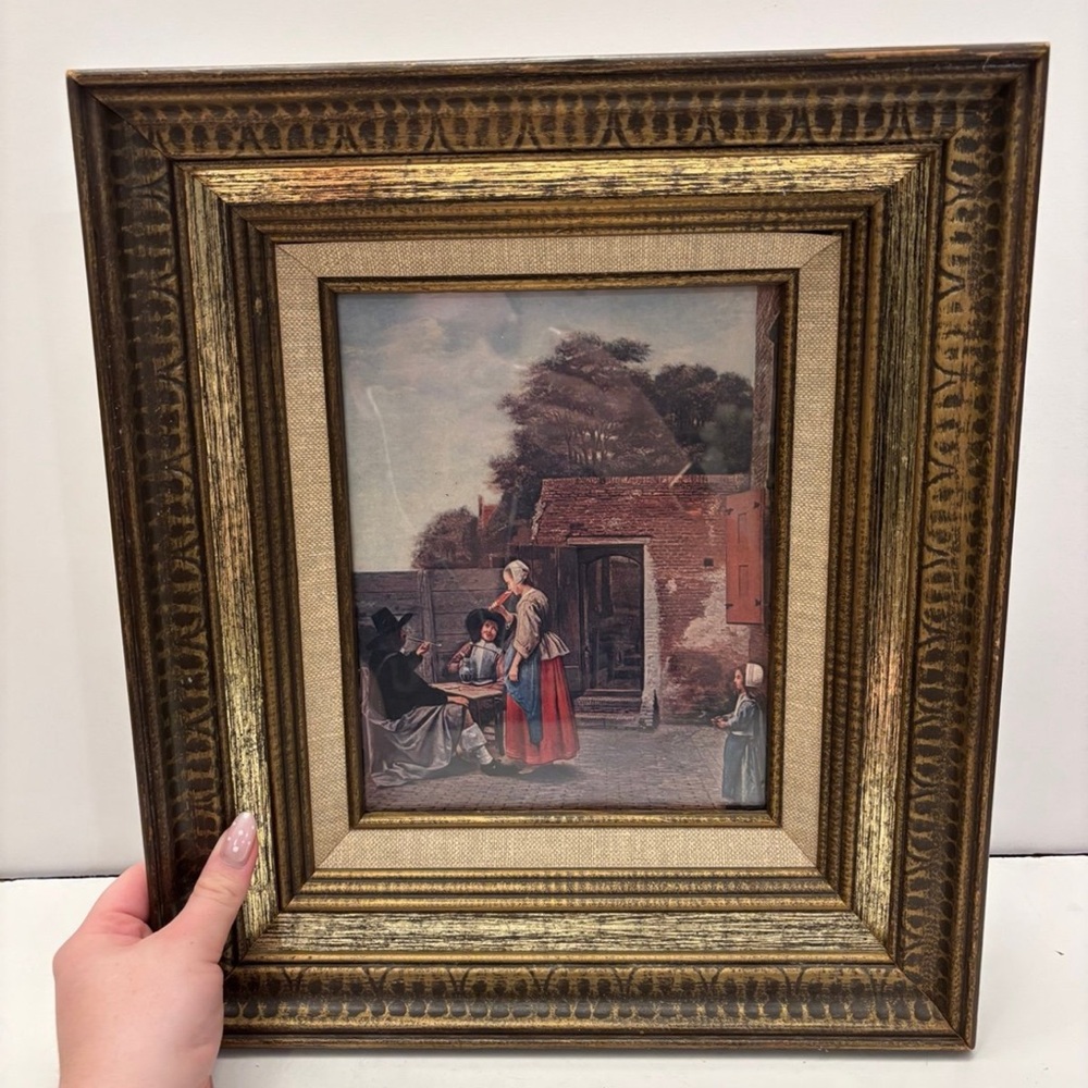 Vintage "A Dutch Courtyard" 1658/1660 .